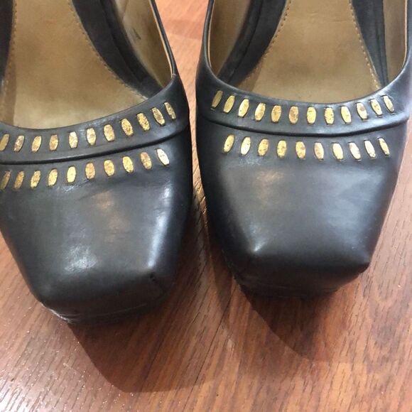 L.a.m.b. Gwen Stefani navy platform high heels 8.5 - Picture 5 of 9